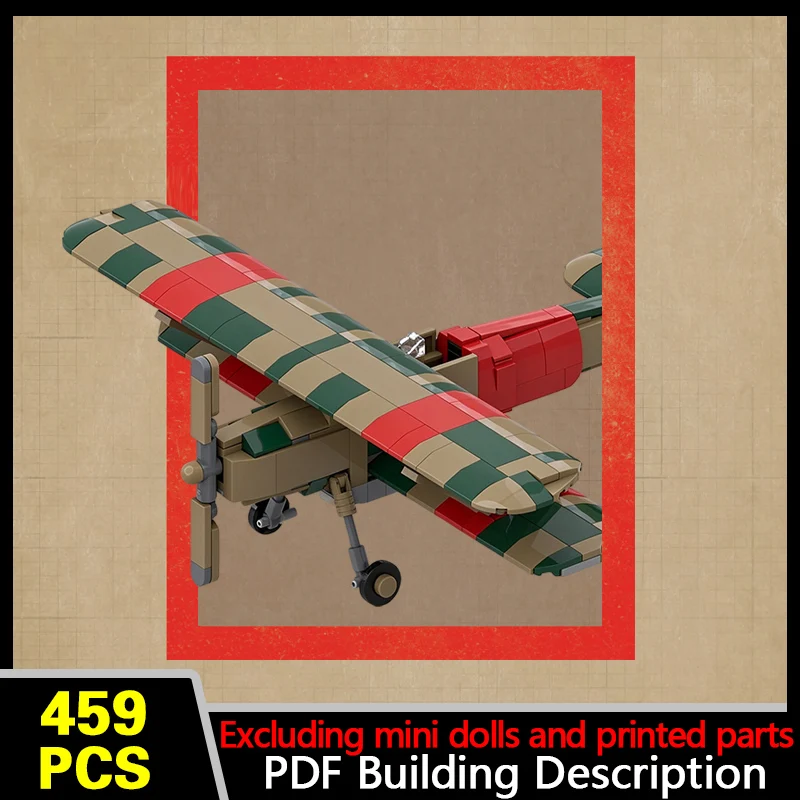 Military Viplane Fighter Model MOC Building Bricks War Equipment Modular Technology Gifts Holiday Assemble Toys Suit Display