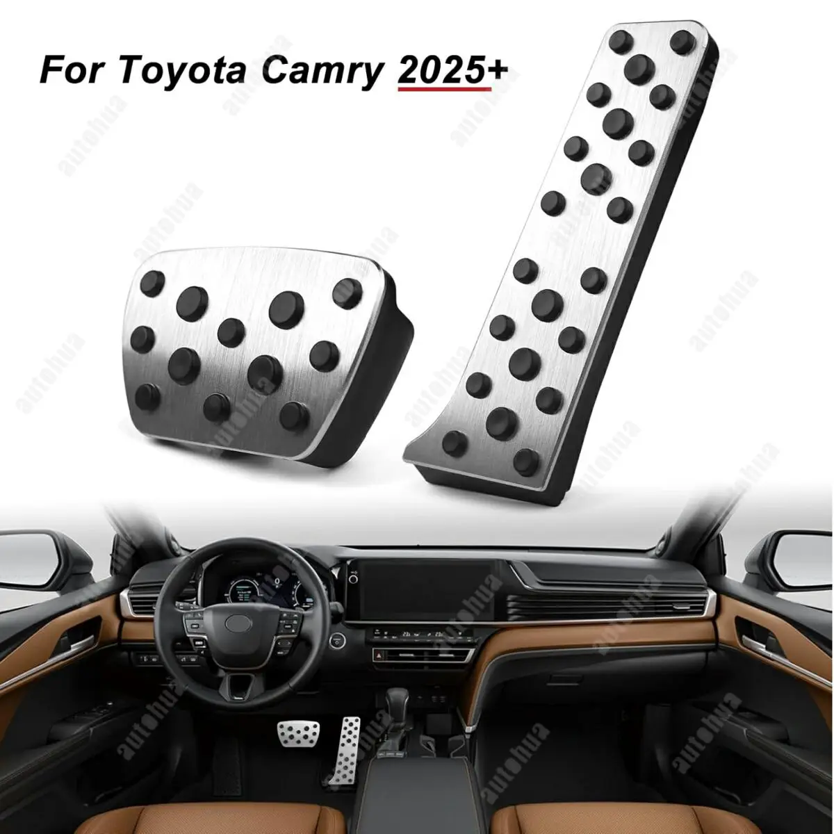 2Pcs Anti-Slip Car Brake and Gas Pedal Pads Covers For Toyota Camry SE LE XSE XLE 2025