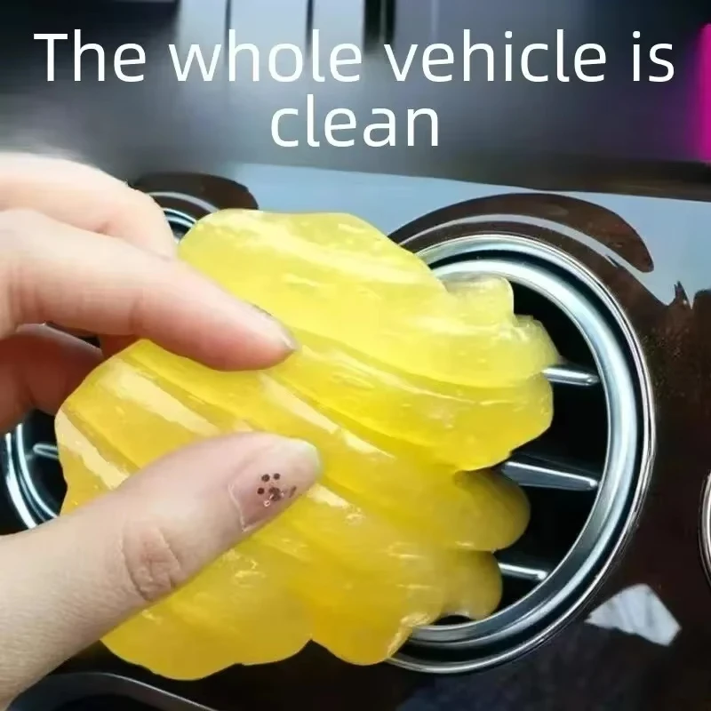 Car Cleaning Gel Slime  Magic Dust Remover for Vents Computer Keyboards and Interior Accessories lean Dust Remover Gel