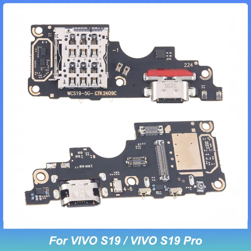 USB Charging Dock Board for VIVO S19 Charger Port Connector Repair parts Flex Cable Repair parts for VIVO S19 Pro