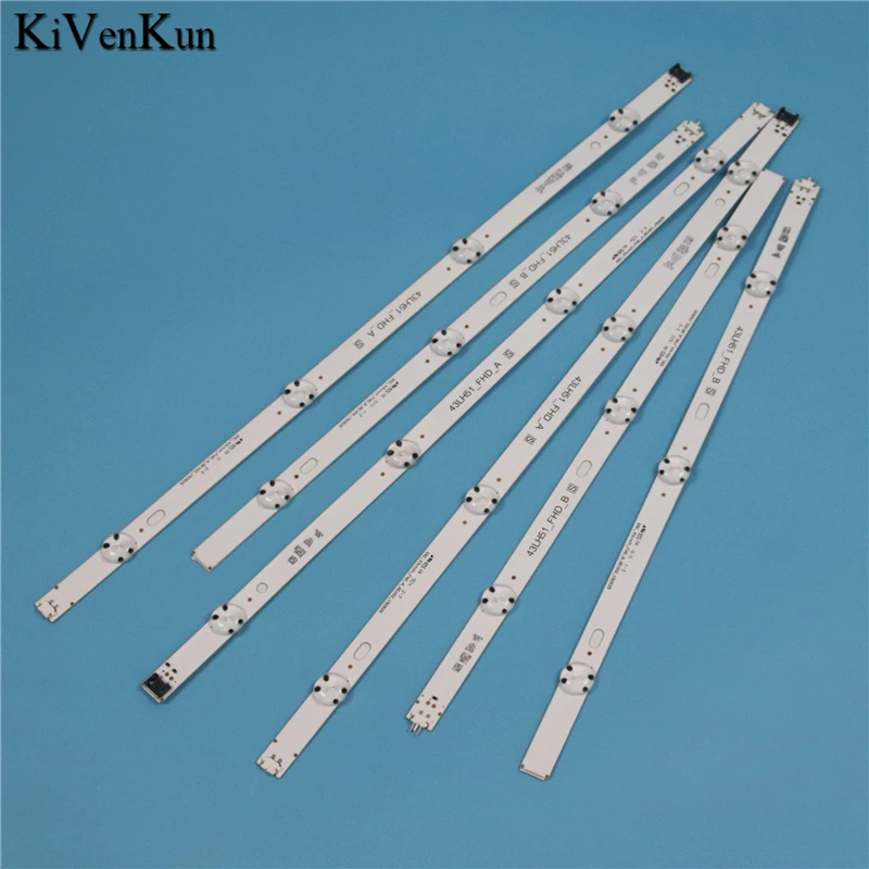 6PCS Strisce di retroilluminazione a LED per 43LH570A 43LH570T 43LH570V Barre LED Bande Righelli 43LH51_FHD_A S LGE_WICOP_FHD 43inch_FHD_B_REV02