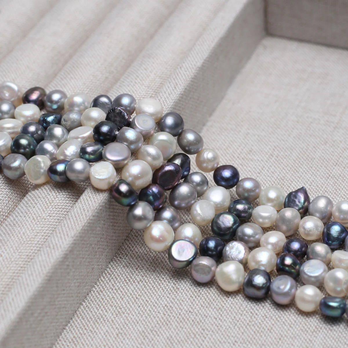 Natural Freshwater Pear Mix-Color Nugget Pearl 7-8mm For Jewelry Making DIY Necklace Earrings Bracelet Accessory Length 18cm