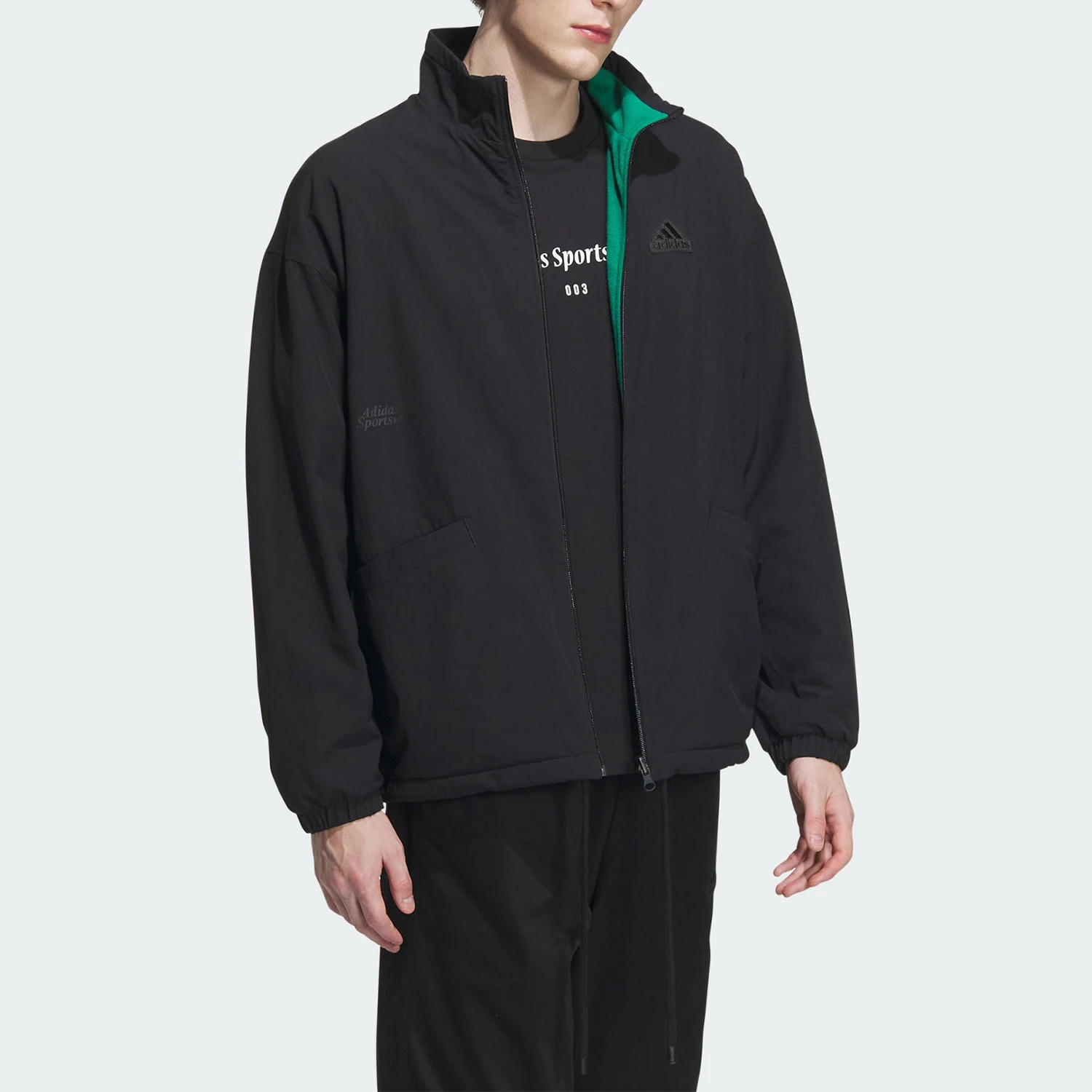 

Adidas Official Genuine New Men's Reversible Sport Casual Stand Collar Jacket IT3965