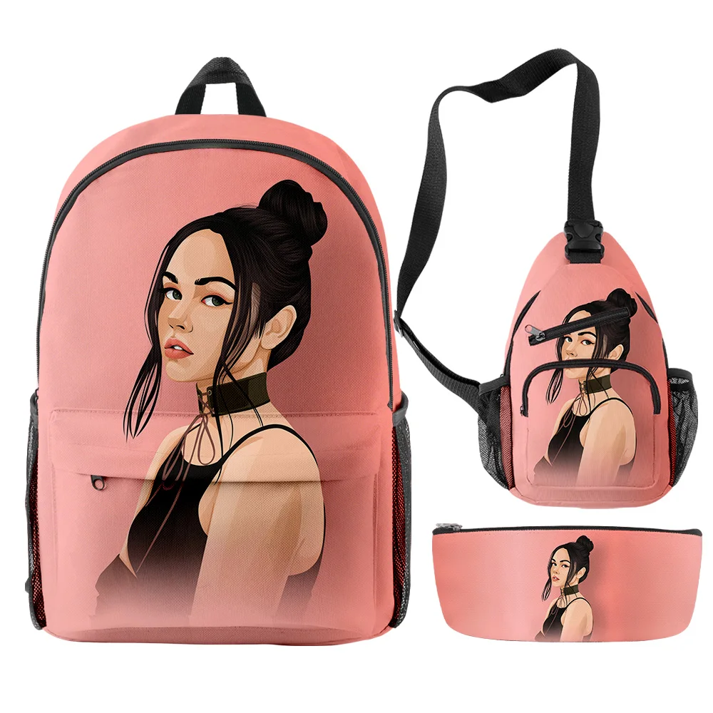 

Maggie Lindemann Merch 2023 New Backpacks 3 Pieces Sets Zipper Daypack Unisex Traval Bag New Harajuku Student School Bag