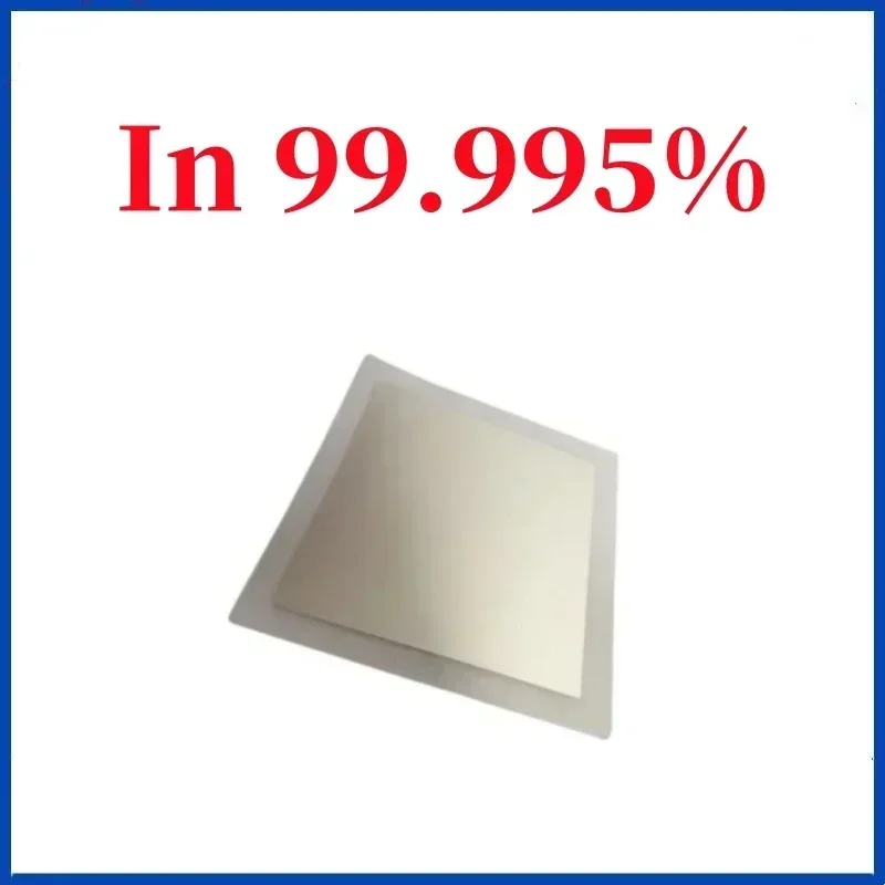 High Purity Metal Indium Foil Indium Sheet  Plate  Wafer In99.995% for Experimental and Scientific Research