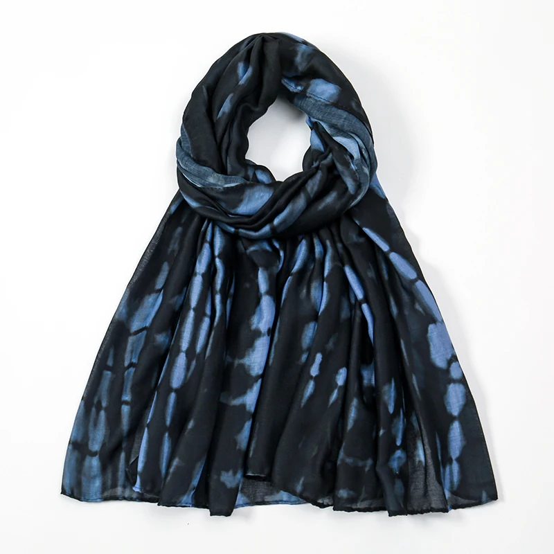 1Pcs Aquarell Druck Hijab Frauen Böhmischen Weichen Islam Ramadan Moslemisches Hijabs Foulard Femme Schal Wrap Schal Kopftuch