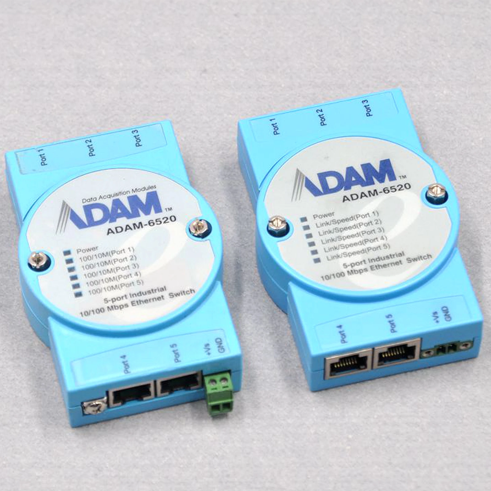 adam-6520-5-port-unmanaged-industrial-ethernet-switch-adam-6250-15-channel-isolated-digital-i-o-module-supporting-modbus-tcp