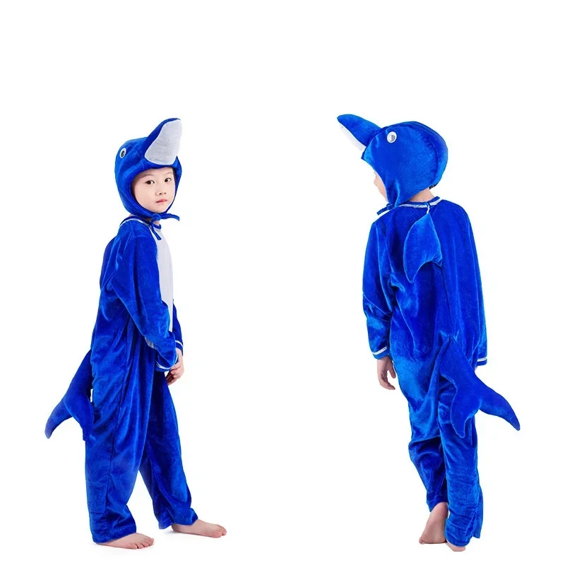 Children's Animal Performance Costumes Snail Owl Dolphin Hedgehog Costume Boys Girls Halloween Christmas Party Cosplay Jumpsuit