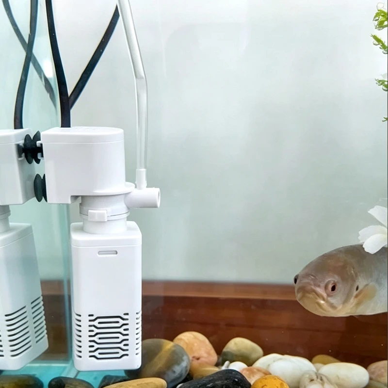 Aquarium Filter Pump Fish Tank Submersible Silent Air Oxygen Aerator Water Change Pump Aquarium Air Pump Wave Maker 220v