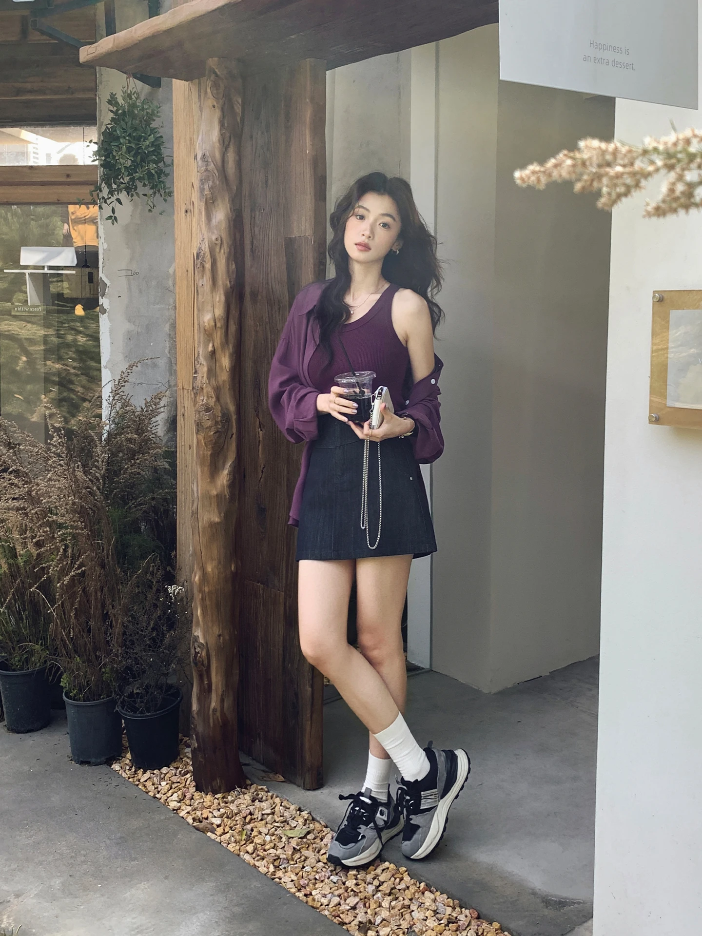 

Loose Fit Purple Long Sve irt Comfortable Breathable Anti UV Spring 2026 New Sle Women's Busin Casual Outerwear