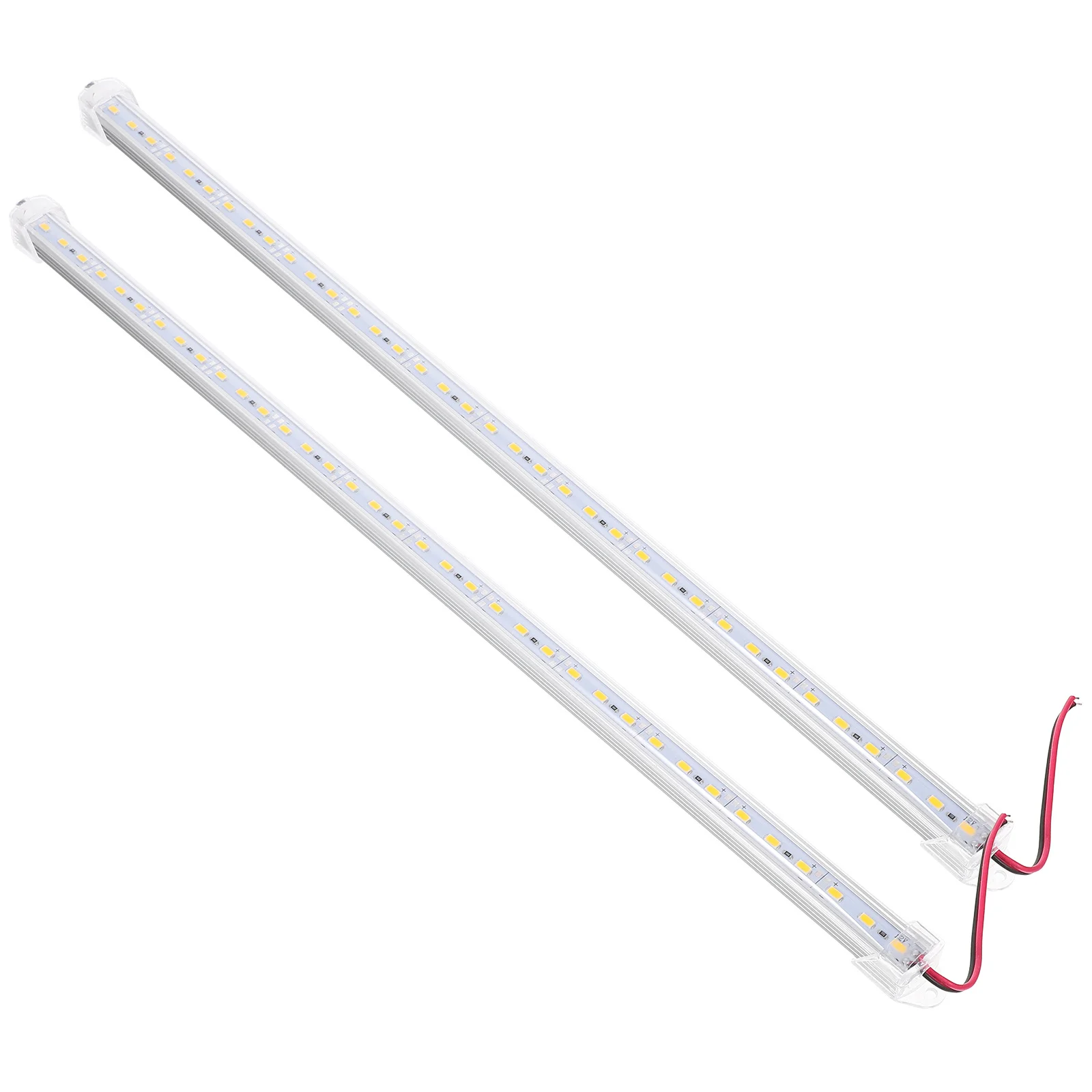 

2pcs 50Cm Aluminium Rigid Led Strip Bar Light 12V Dc 14. Warm White 3600K For Cabinet Trailer