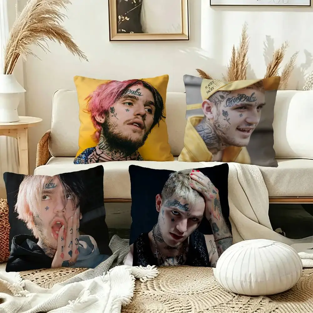 L-Lil Peep Pillow Gift Home Office Decoration Bedroom Sofa Car Cushion Cover case 45x45
