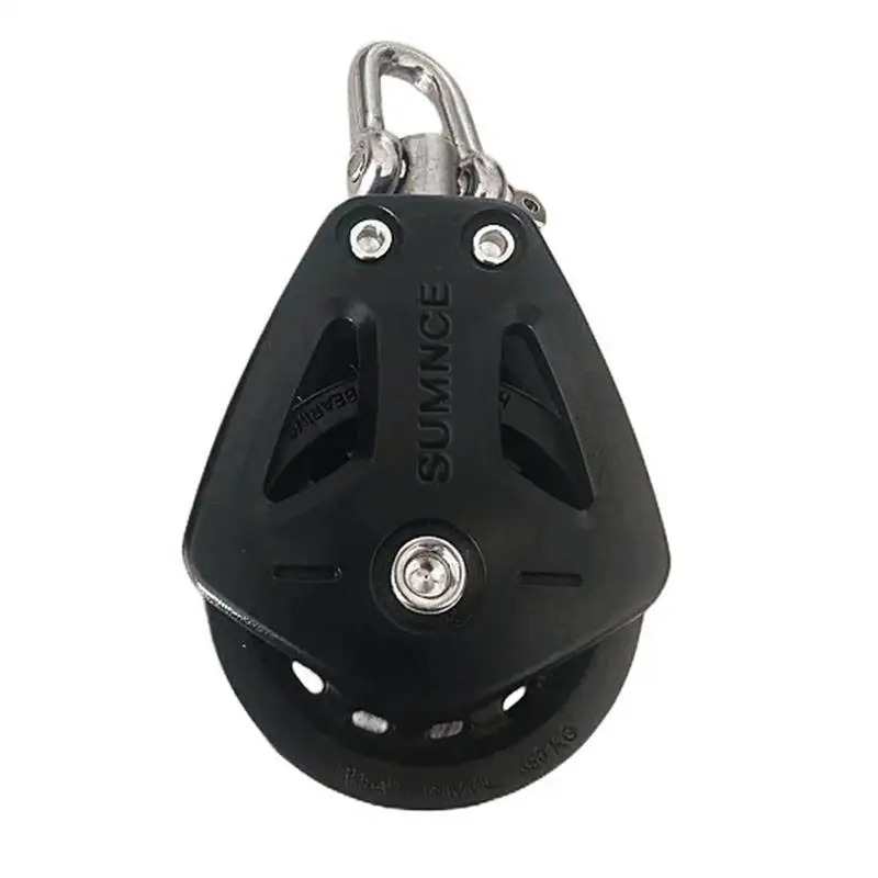 Kayak Pulley Heavy Duty Nylon ทนทาน UV ความต้านทาน Marine Pulley Block Sheave สําหรับเรือยอชท์เรือแคนู