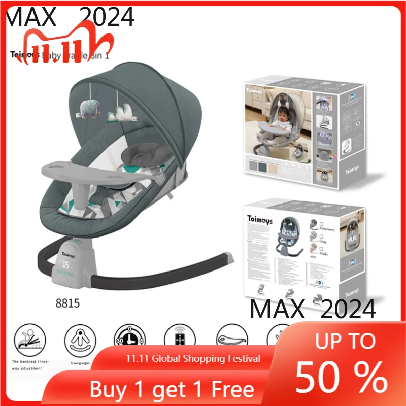 Baby's Rocking Chair Baby Recliner with Baby Newborn Cradle Electric Cradle Comfort Chair with Plate