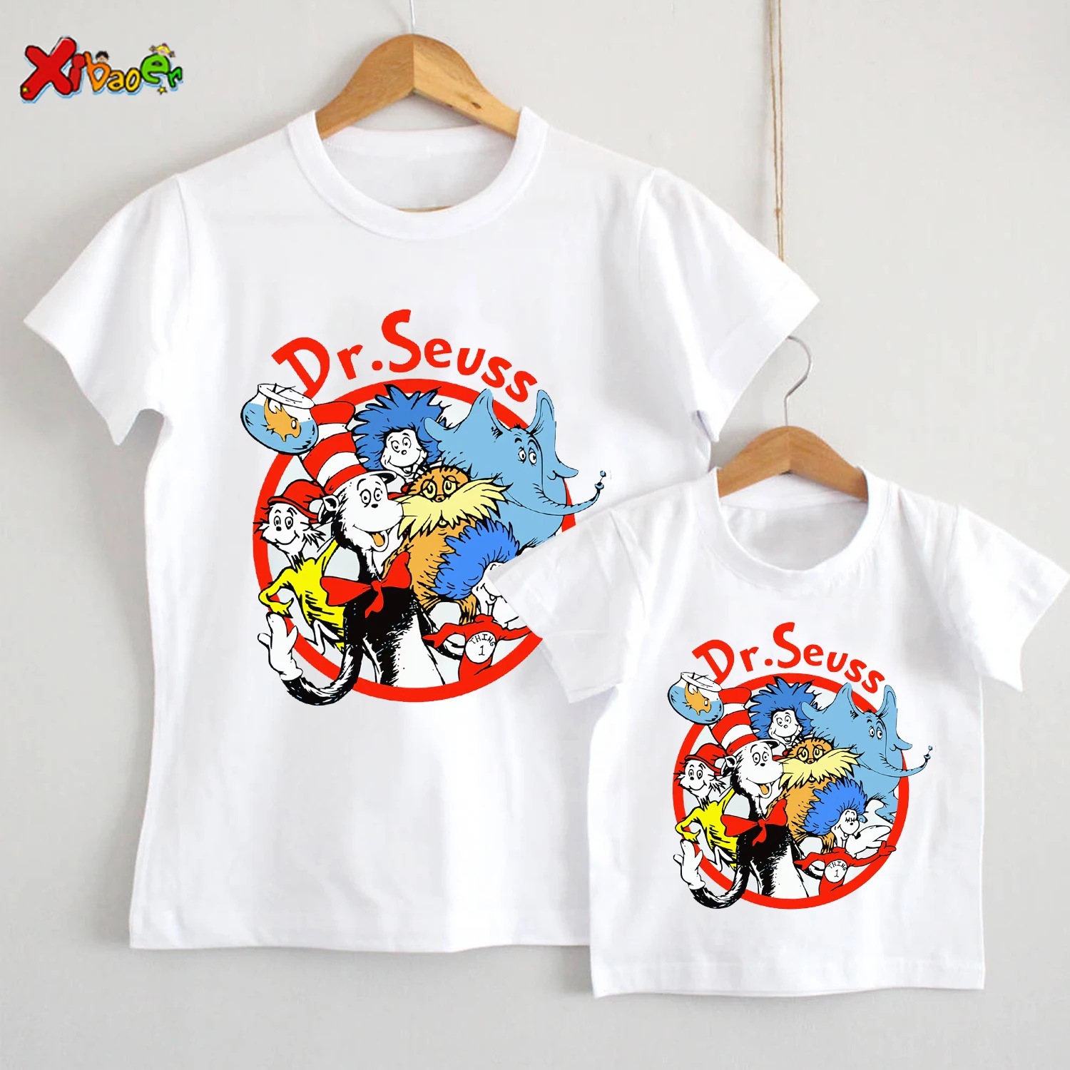 

Family Matching Outfits Kids Shirts Seuss Girl Boys Clothes Toddler Baby Clothing Mommy Daughter Matching Couple Outfit Familia