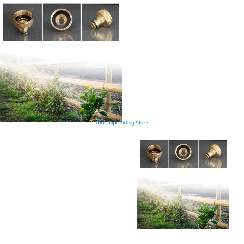 F92B High Pressure Guns Hose Nozzle Brass Adjustable Hose Quick Connector Garden Tool