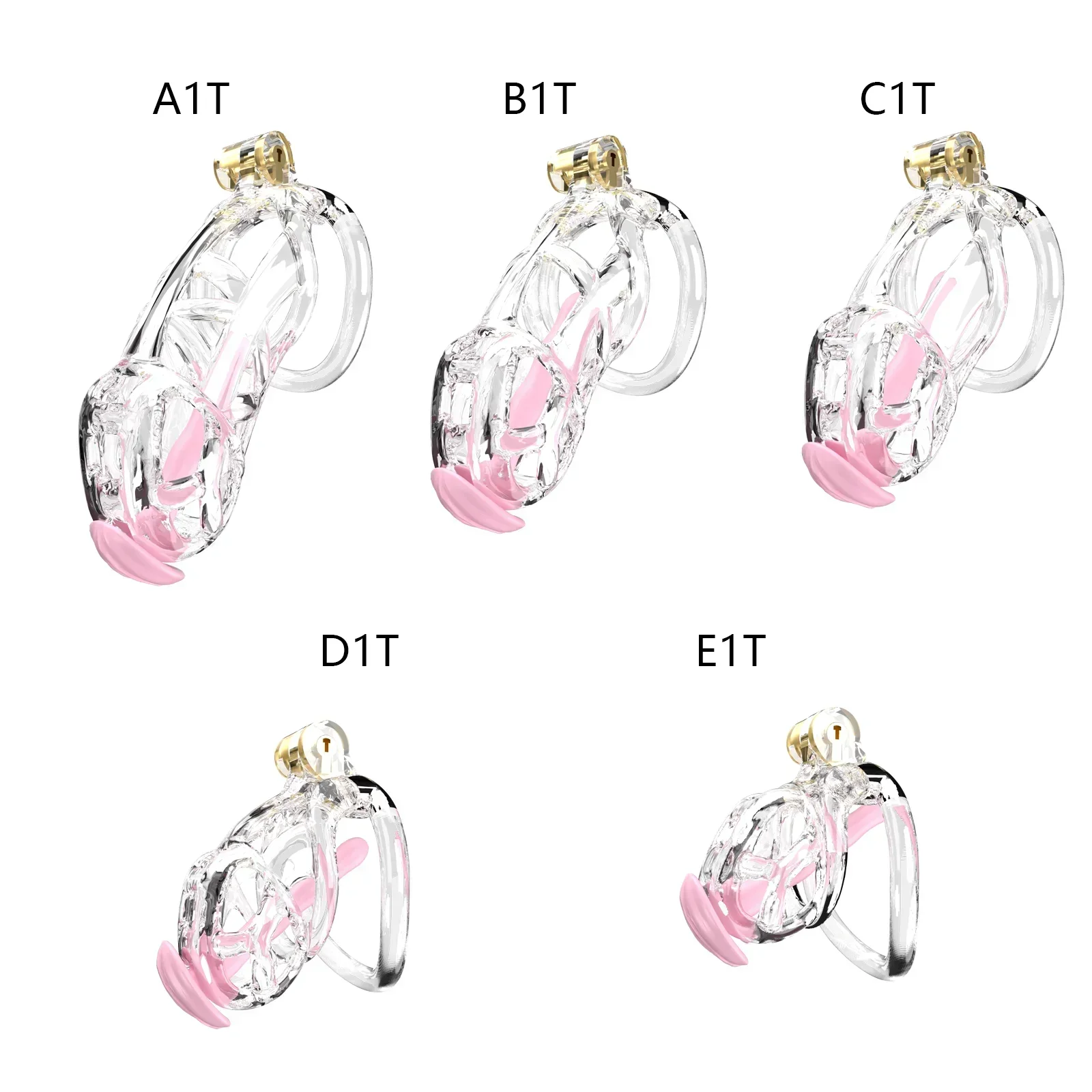 2026 New Mamba Chastity Lock Cage SM Flirting Breathable Resin Male Virginity Device Fetish Male Penis Lock with 5 Rings Sex Toy view 2