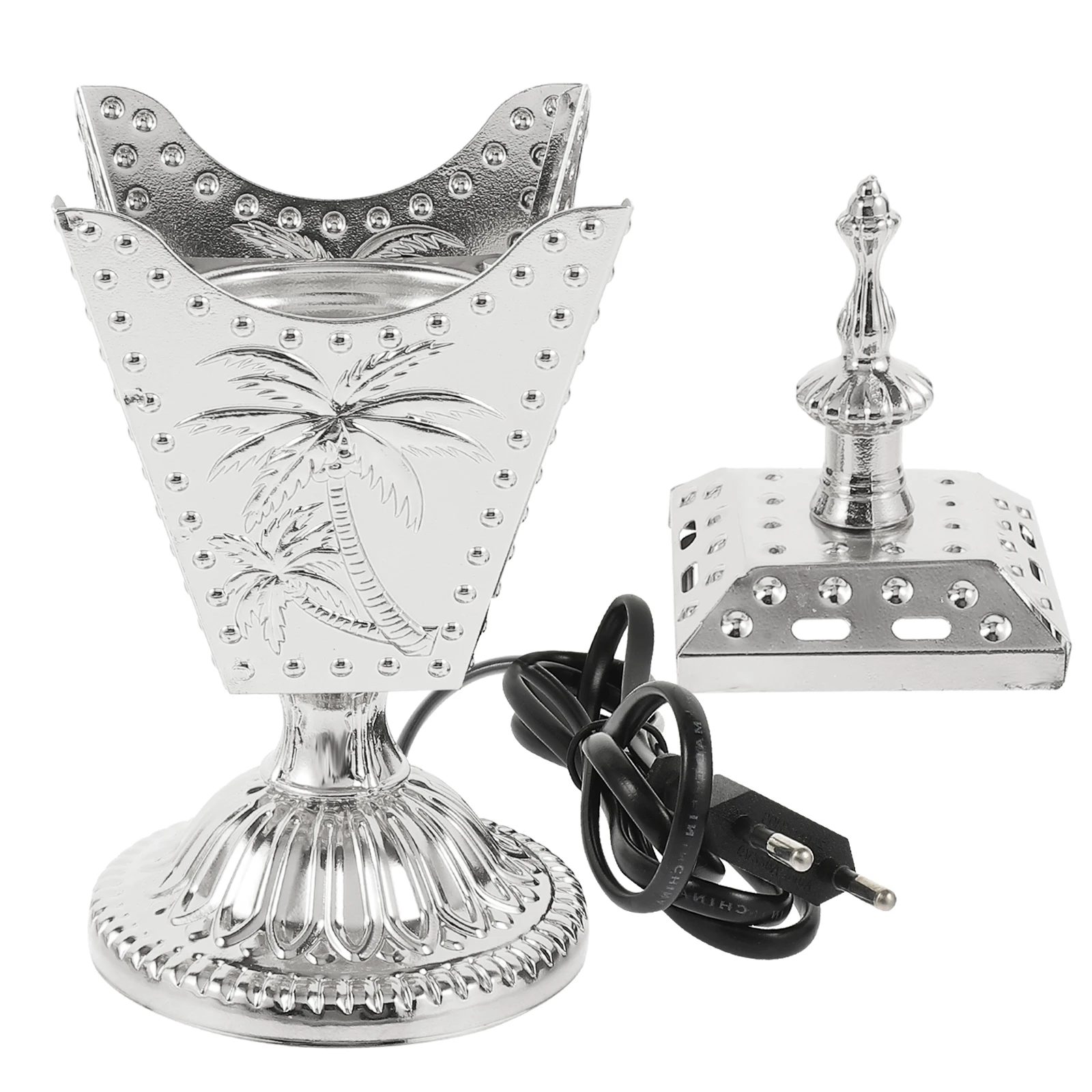 

Vintage Metal Electric Incense Burner Plug In Censer Home Decor Table Ornament Portable Censer Holder
