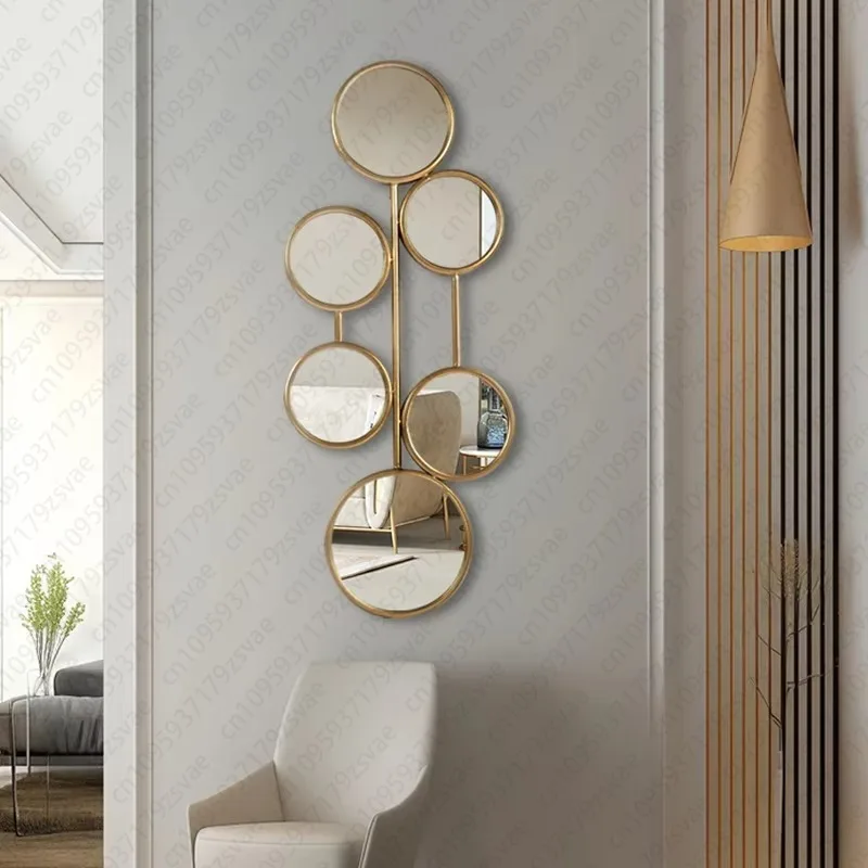 BOLIDE modern style gold round iron frame 4.0mm thick minimalist style decorative wall mirror, suitable for home decoration