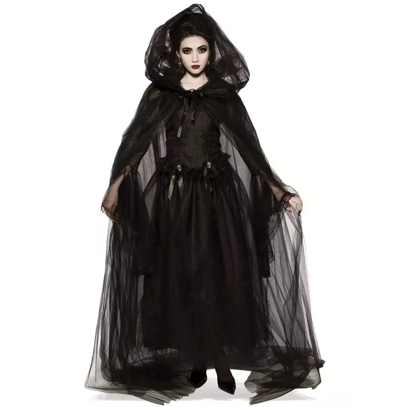 Costume da strega loween Mago Fantasma Diavolo Vestito Donne adulte Abiti da prestazione Vestito da diavolo Fem Sle
