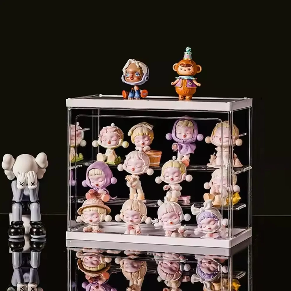 

Transparent Acrylic PP Plastic Blind Box Storage Display Rack for Handmade Dolls Bubble Mart Doll Display Box Organize storage