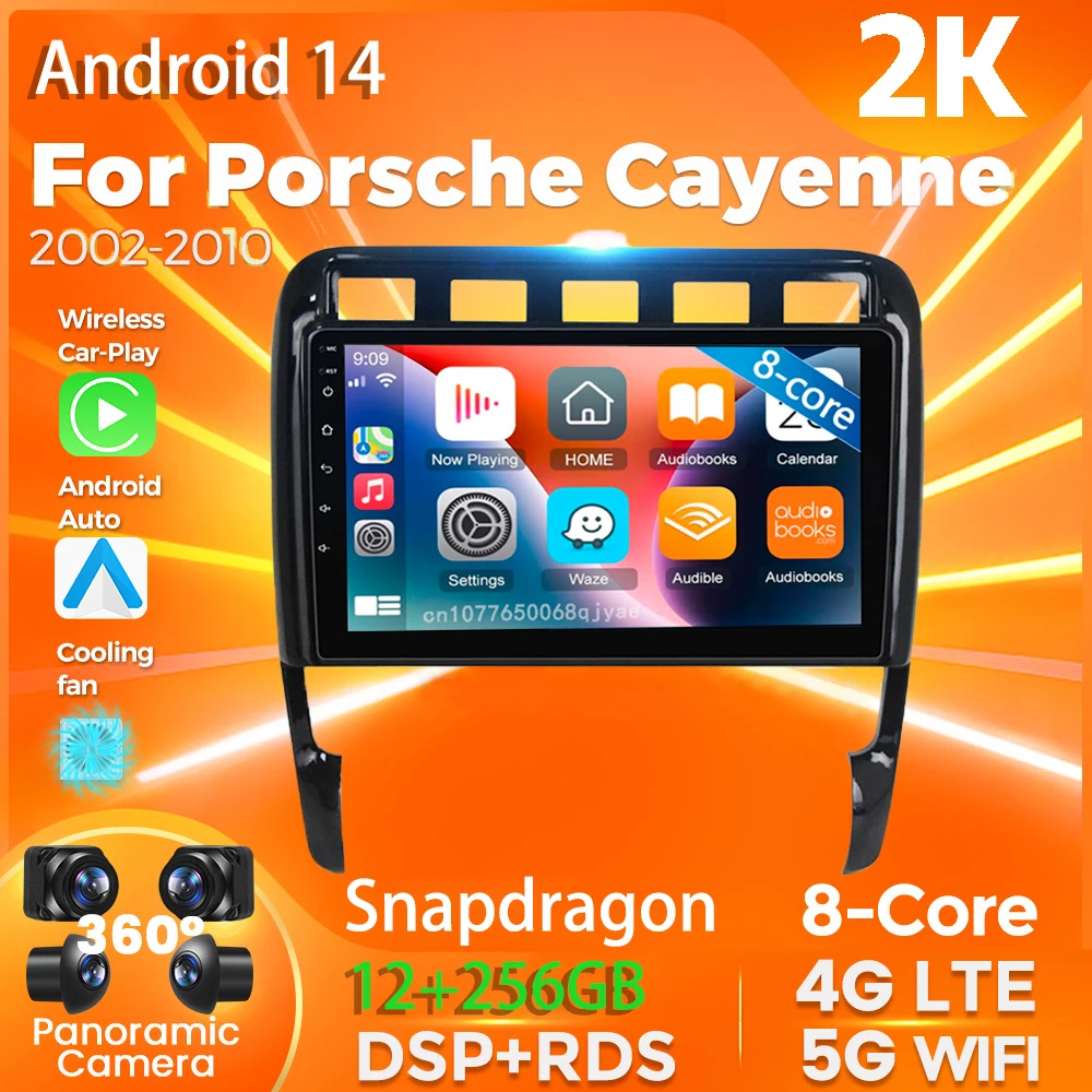 

Android 14 Carplay Car Radio For Porsche Cayenne 2002 - 2010 Multimedia Video Player Navigation GPS Stereo Head Unit 360 Camera