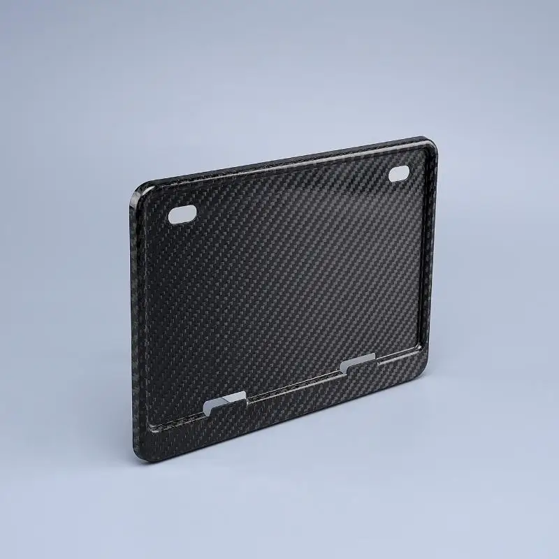 1/2PCS Motorcycle License Plate Frame License Plate Holder Universal License Plate Bezel Carbon Fiber Rear License Plate Holder