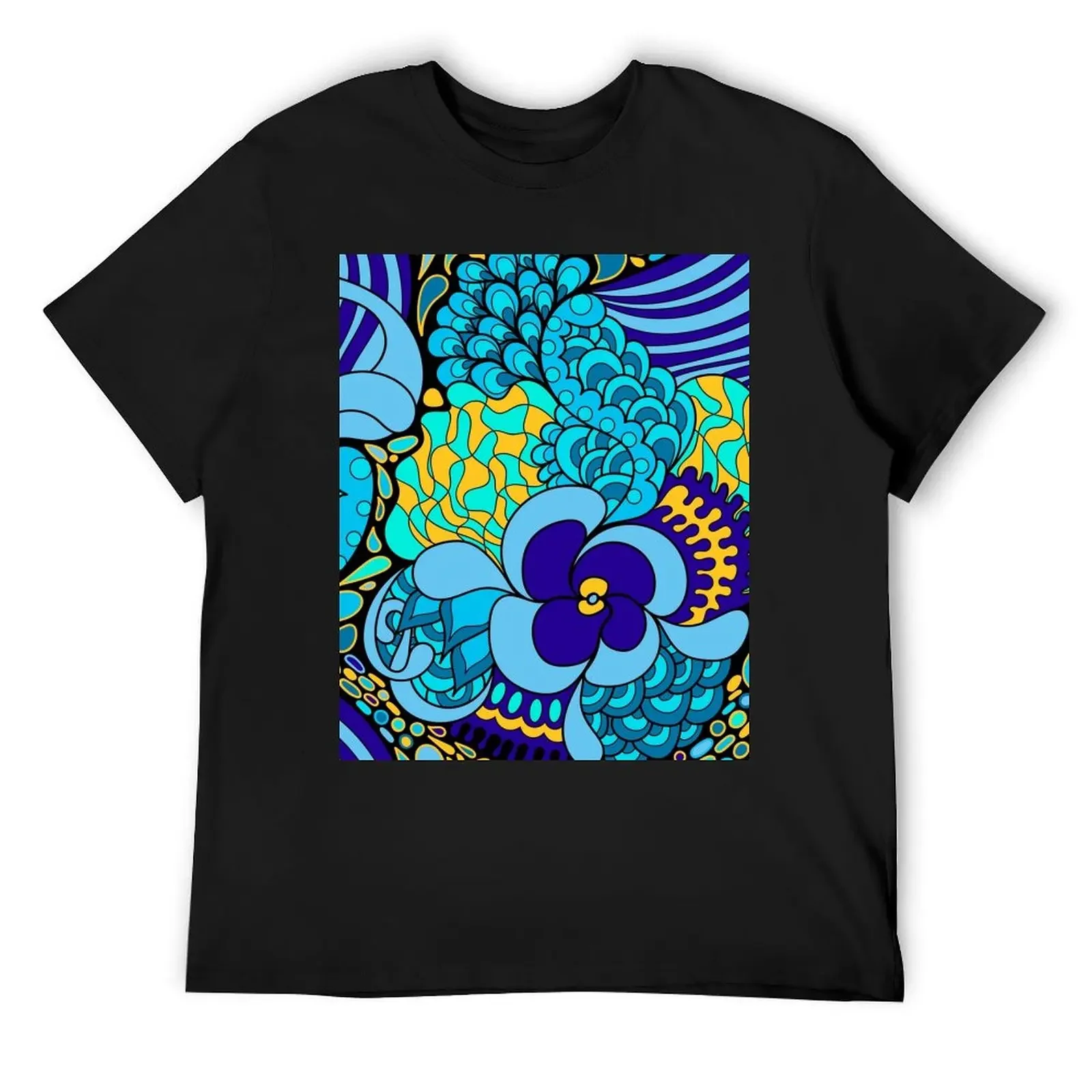 

60s hippie psychedelic pattern T-Shirt boys animal print blacks heavyweights fashion shirts mens graphic t-shirts anime