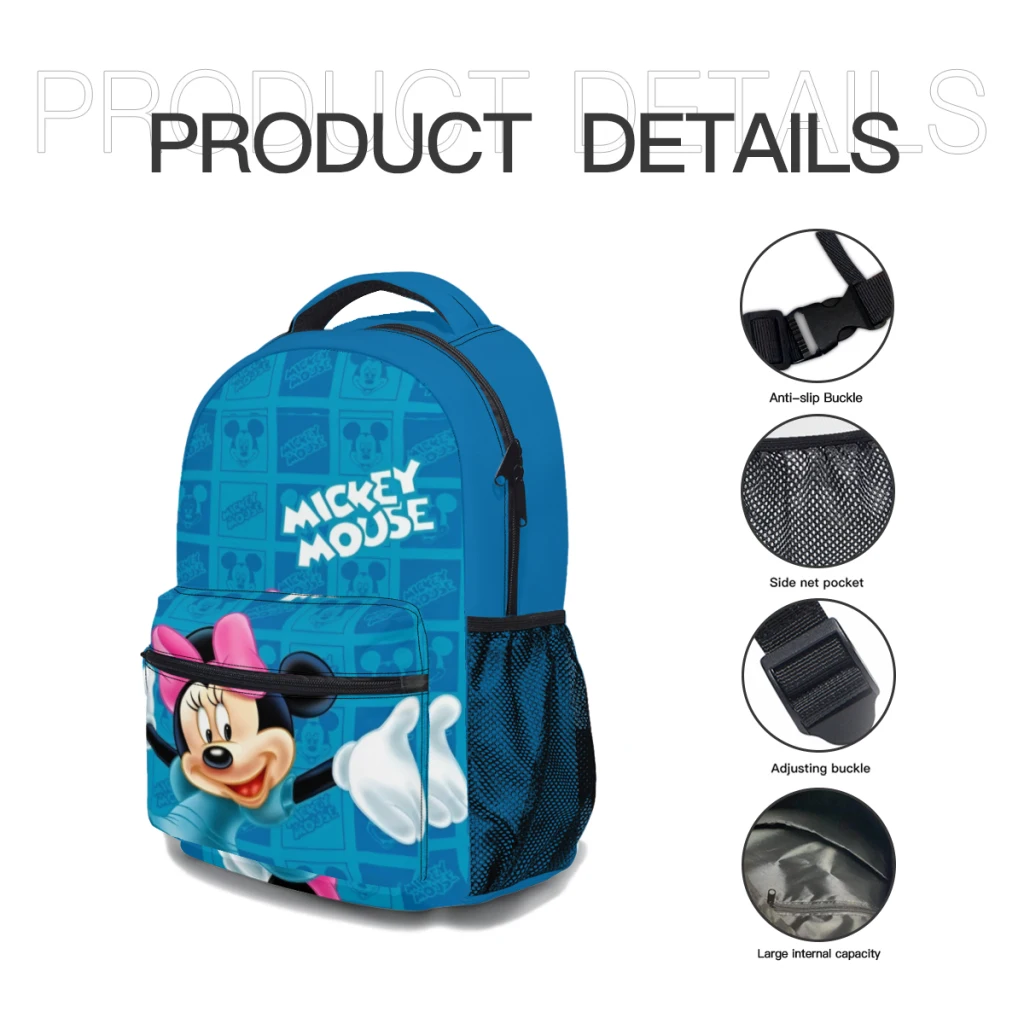 Mikey Mouse New Female Fashion High Waterproof College Backpack Laptop Travel Book Bag 17inch