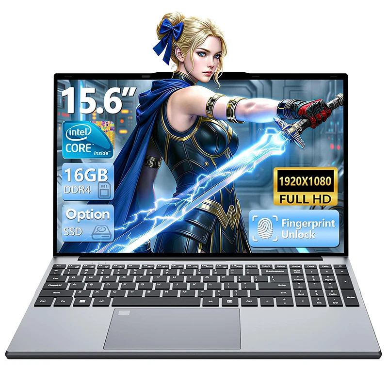 15,6-inch laptop gamingcomputer Intel Core i9-9900 i3-6100U Laptops Windows 11 16GB RAM 1TB SSD Office Notebook PC Gamer Backlight