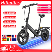 HillMiles Mile 1 Electric Bicycle 250W Brushless Motor 36V10.4AH Lithium Battery 60KM Range E-bike Adult City Ride Electric Bike