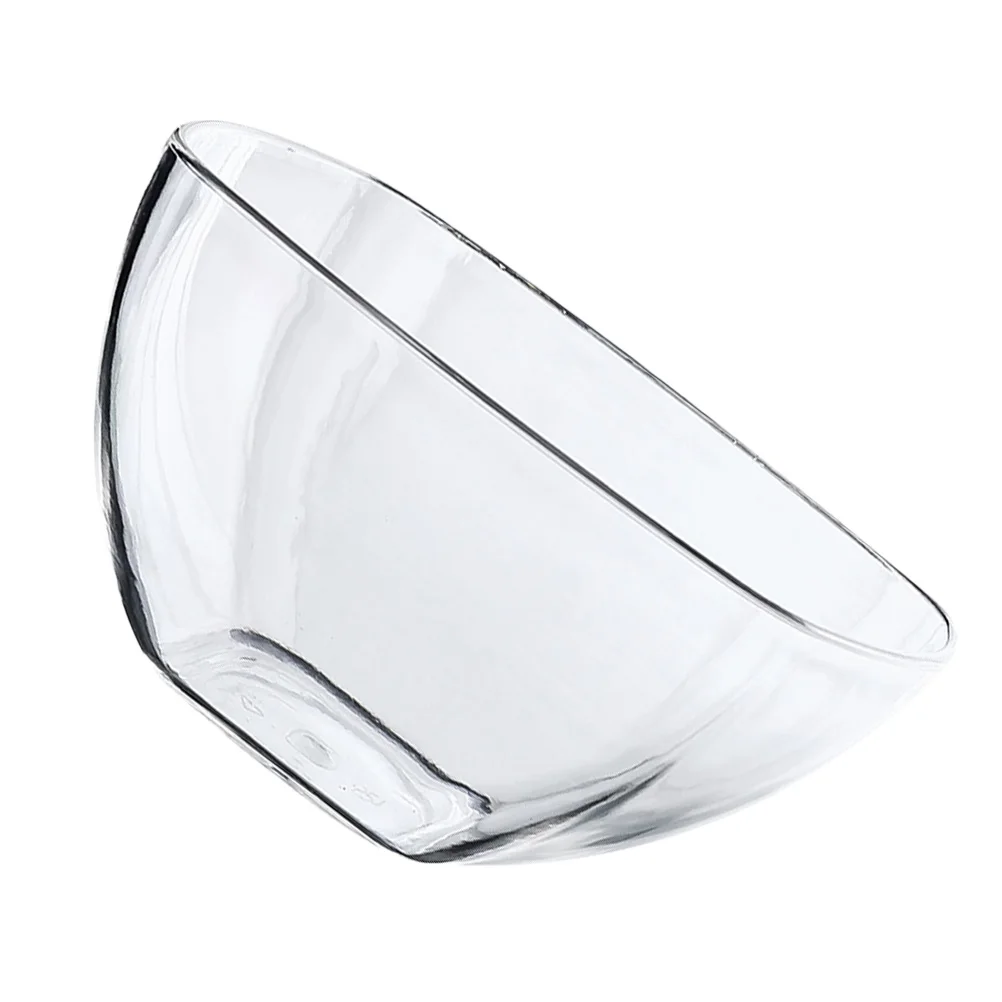 

1pc Acrylic Salad Bowl Large Capacity Fruit Tray Clear Vegetable Bowls Smooth Surface Easy Clean Resistant Fall Bright Color