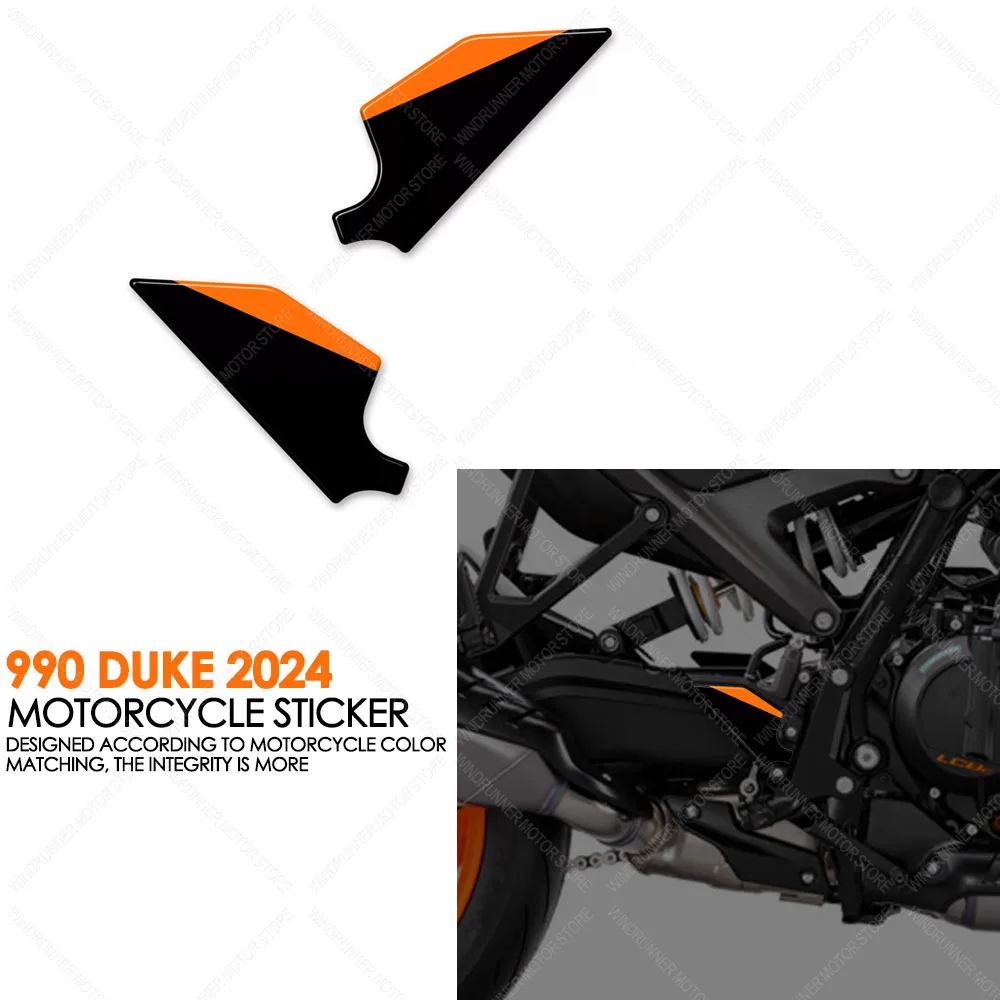 Motorcycle Accessories Motorcycle Pedal Edge Sticker Protector 3D Resin Sticker For 990 Duke 990Duke 2024