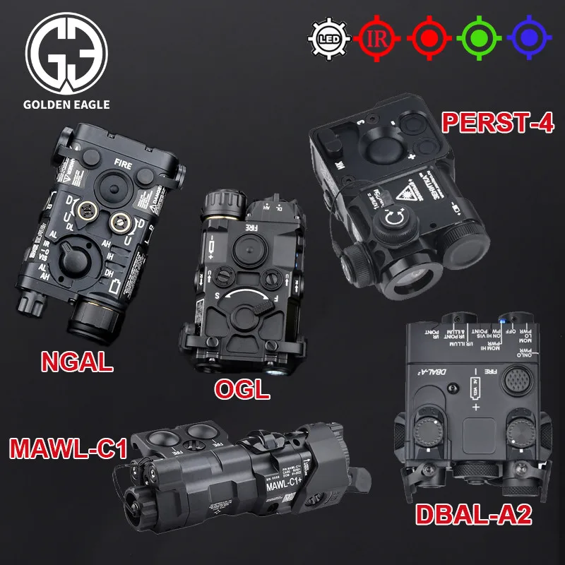 

WADSN All Metal MAWL C1 NGAL DBAL A2 OGL Perst 4 Laser Pointer Red Dot Blue Green IR Laser Indicator AR15 Airsoft Weapon Sight