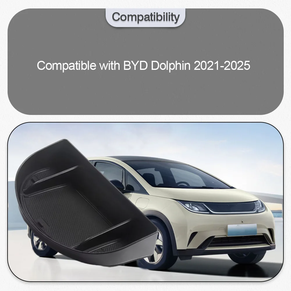 

Dashboard Storage Box with Mat For BYD Dolphin 2021-2025 Car Dashboard Storage Box Center Console Organizer Tray Phone Holder