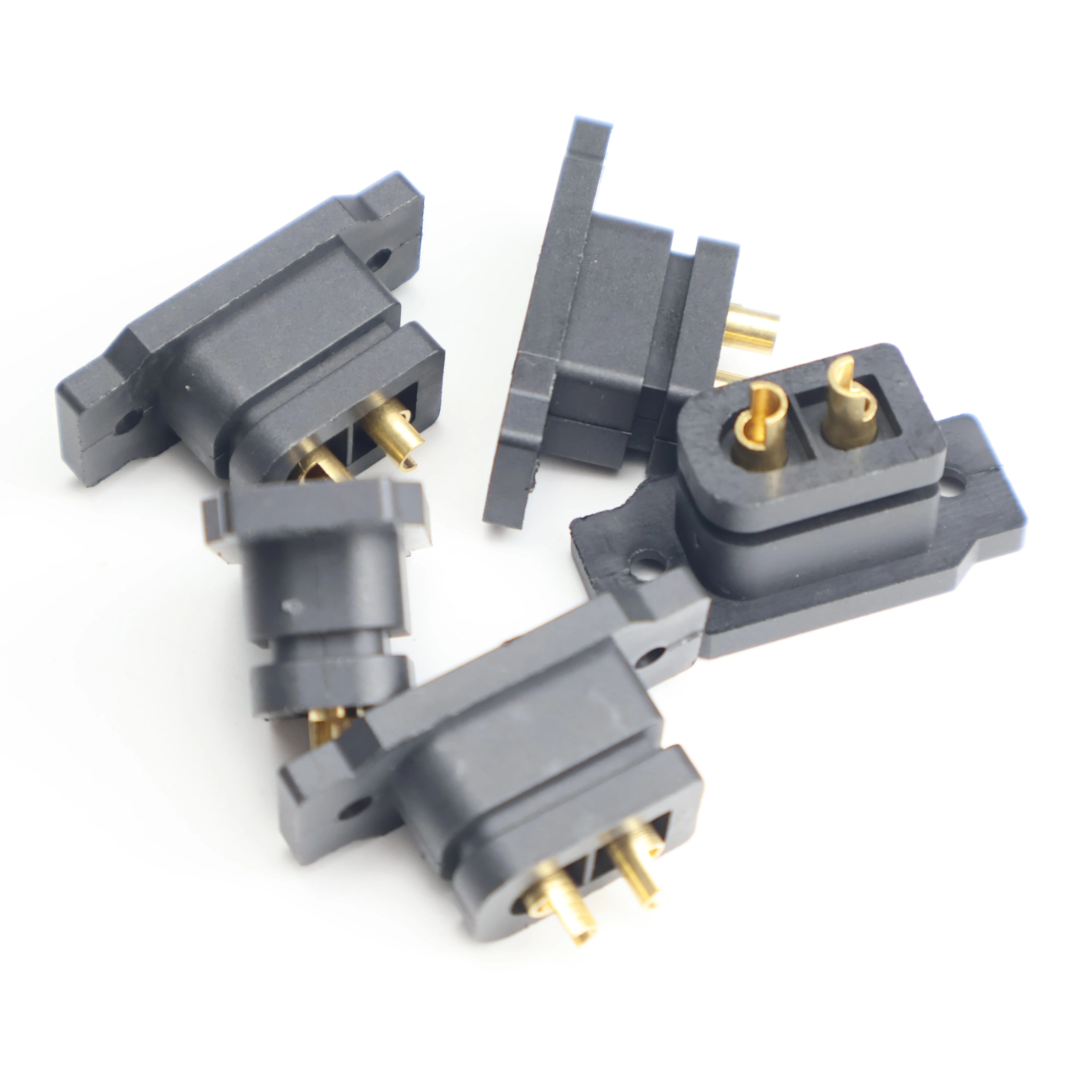 6/12PCS XT60E-F Female Plug Connector XT60 Socket Plugs Panel Mount Fixed With Screws For RC FPV Lipo Battery RC Quadcopter