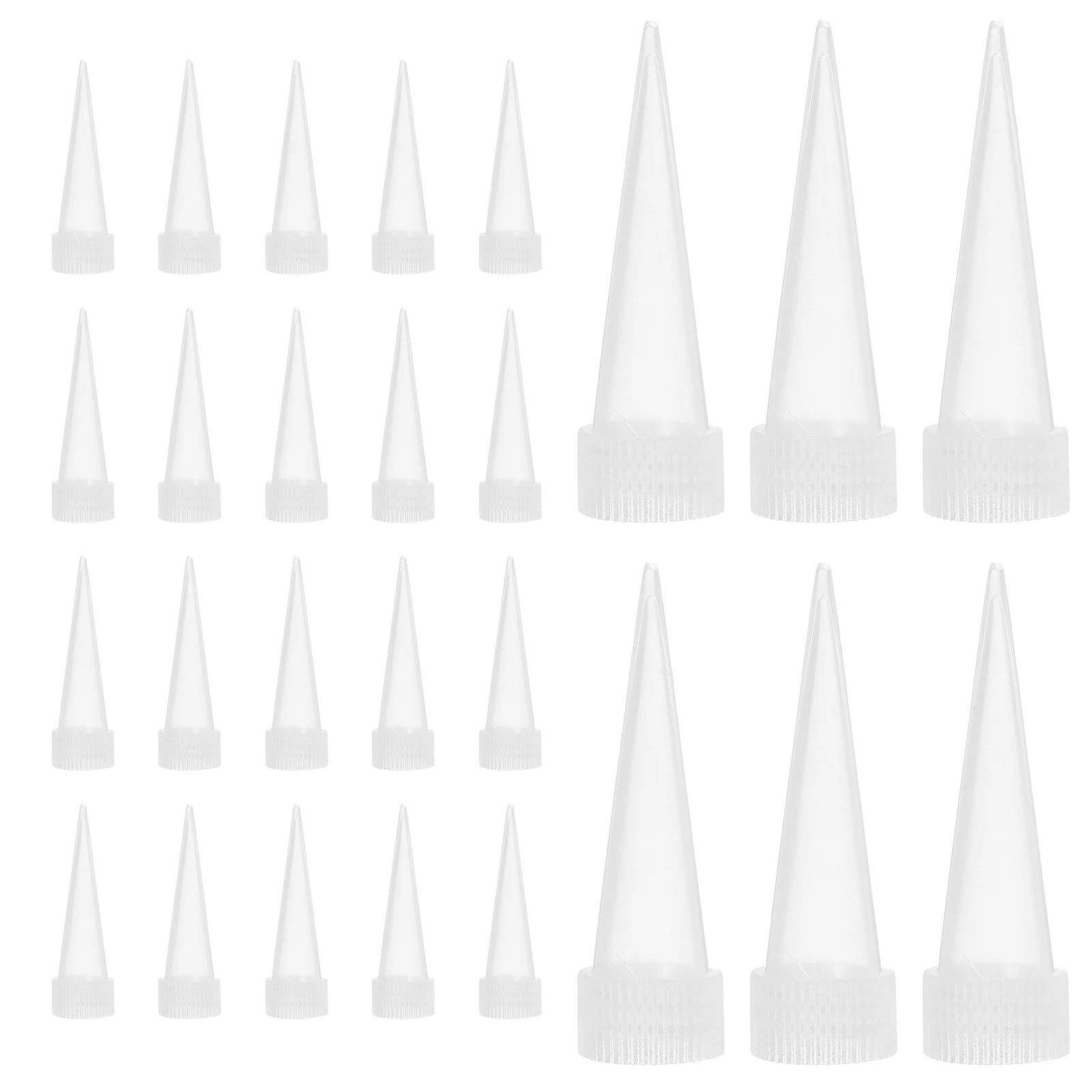 

100pcs Glue Precision Tips Fine Caulk Nozzles Plastic Dropper Needles Transparent Small Size Various Glue Types Accurate
