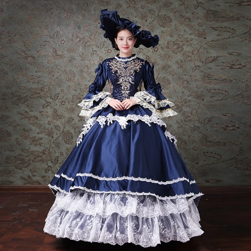 The new costume train lace photography themed performance dress will be hostess