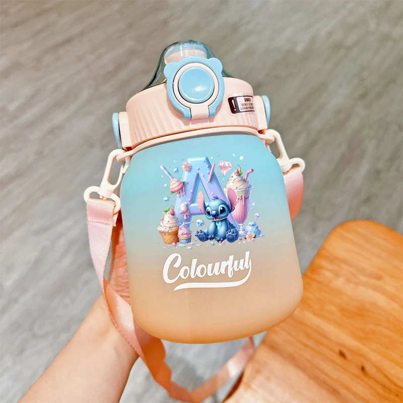 

Disney Stitch Large Capacity Gradient Water Cup Boy Girl Cartoon Anime Water Bottle Gym Outdoor Cute Leak Proof Sports Water Cup