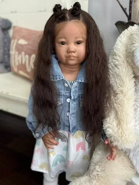 SINO-BB Customized 32inch Reborn Baby Doll Leonie With Hand-Rooted Hair Already Finished Huge Doll