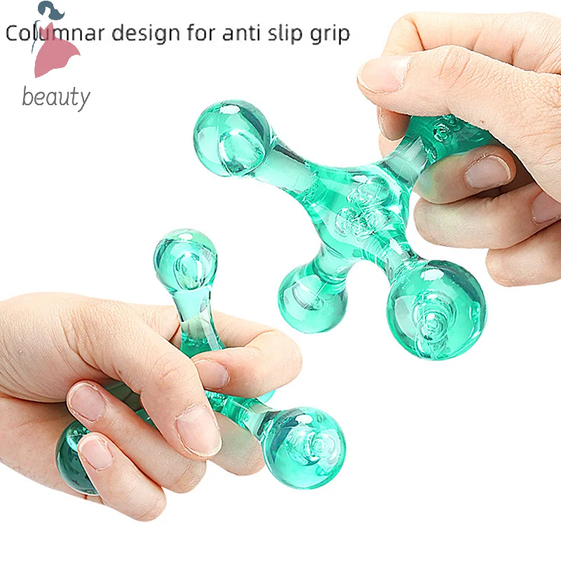 Manual Crystal Small Shoulder Neck Back Plantar Point Massage Handheld Roller Massage Cylindrical Ball