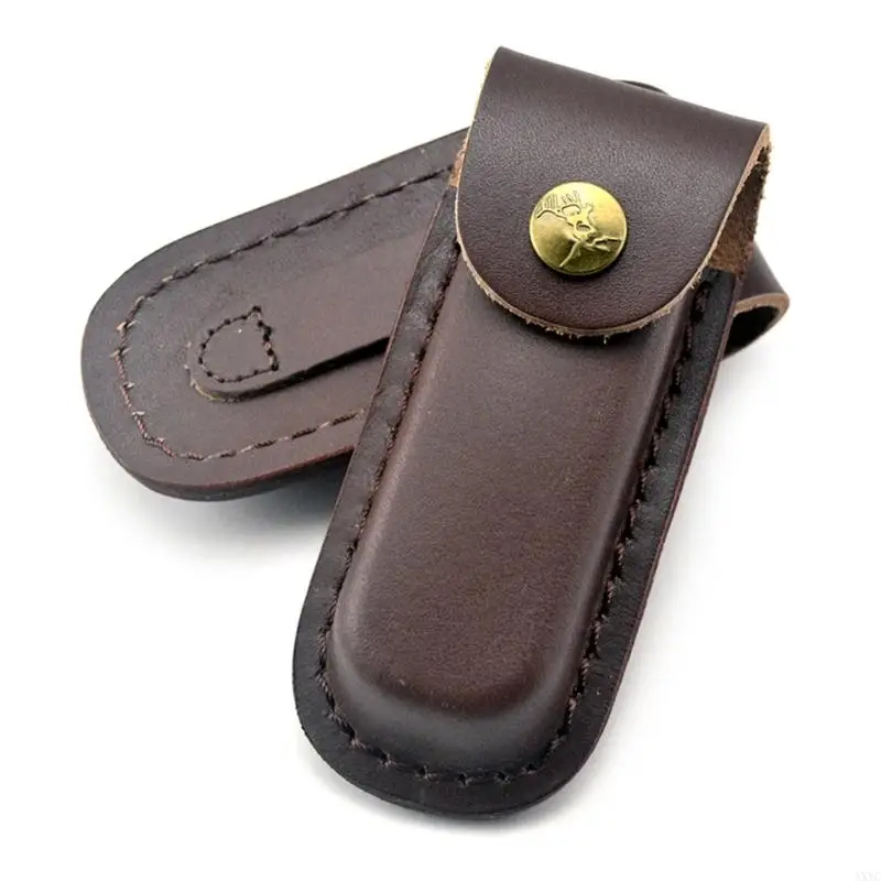 AXYC Portable Folding Knife Storage Sheath Pouches with Belt Loop Leathers Holsters view 5