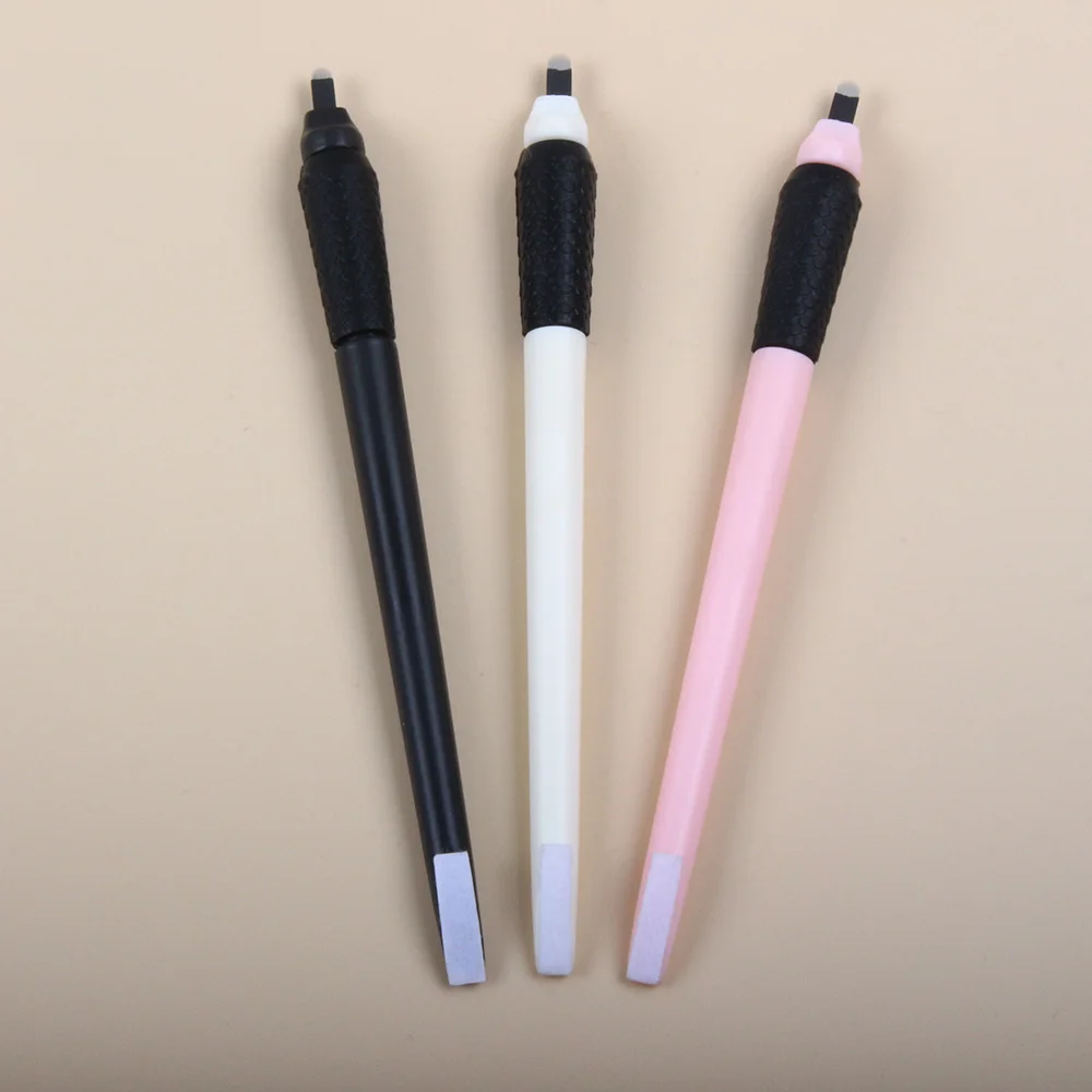 5/10pcs Disposable Microblading Eyebrow Pen Classic 18U 0.15mm Semi-Permanent Makeup Eyebrow Manual Hand Tool With 18U Blade