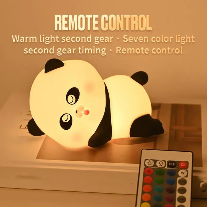 Oplaadbaar nachtlampje Siliconen Panda Touch Lamp Nachtlampje Dimbaar Kindernachtlampje Schattig bedlampje voor borstvoeding