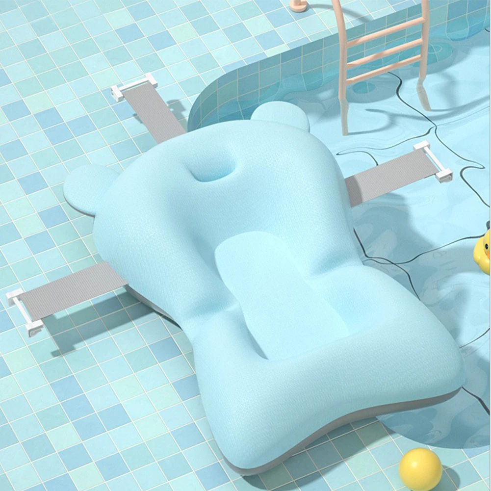 Newborn Baby Bath Cushion Seat Floating Bathing Pillow Seat Portable Provides Comfort and Support for Baby 0-12 Months
