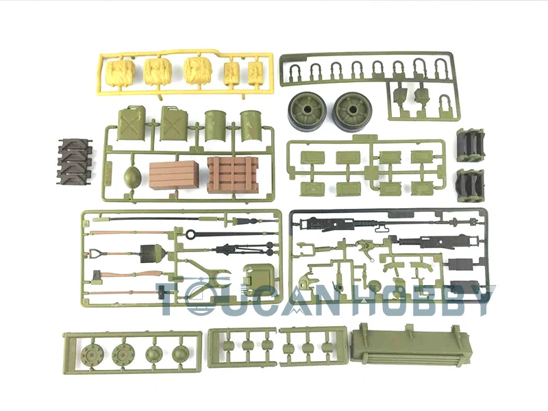 

Spare Heng Long 1/16 Scale USA M4A3 Sherman RC Tank 3898 Decoration Plastic Idlers Road Wheels Parts Bag TH00448