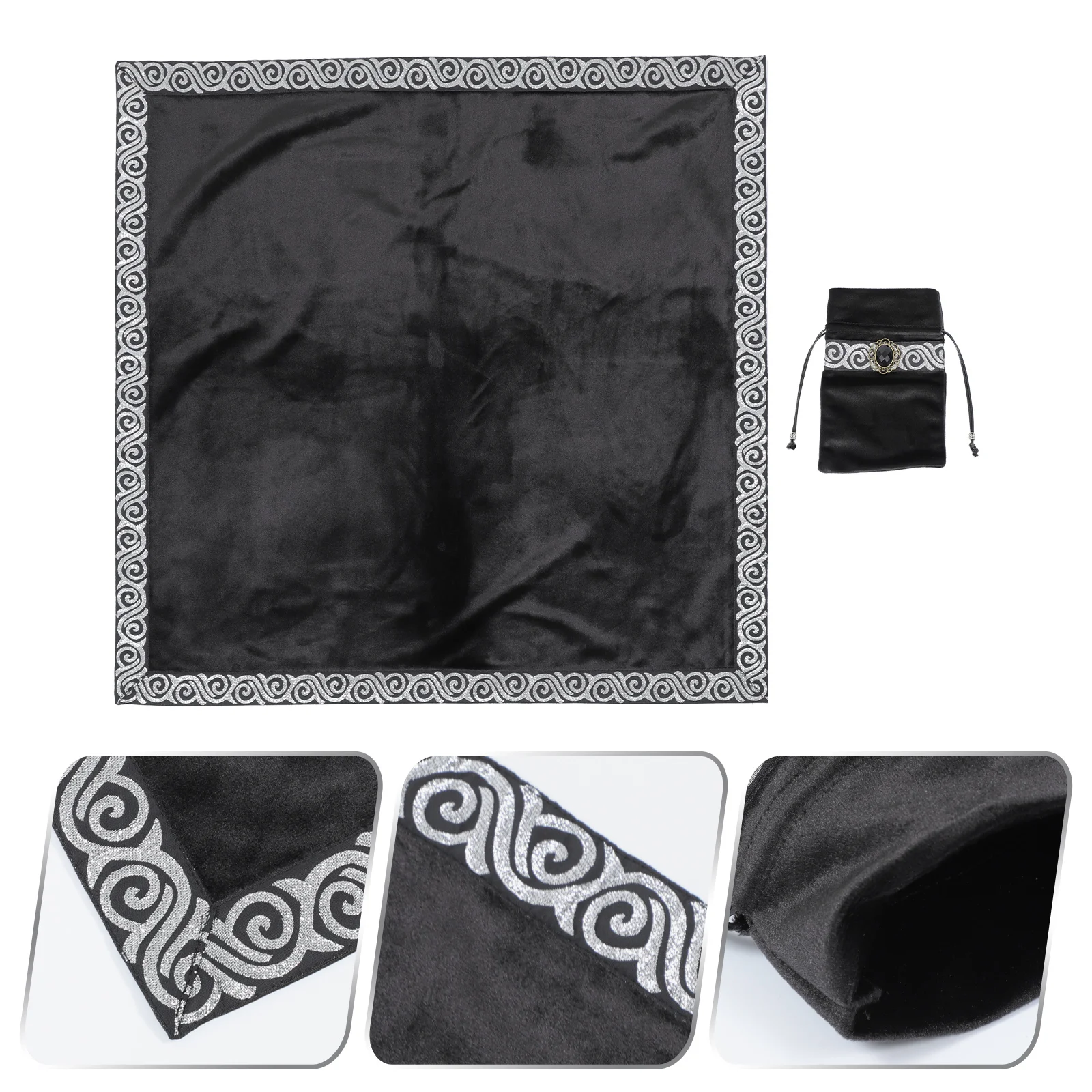 

Fine Delicate Tarot Tablecloth Altar Card Thick Velvet Divination Cards Desktop