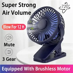 USB Mini Windenergie Handheld Clip Fan Handige en ultrastille ventilator Hoge kwaliteit draagbare student Leuke kleine koeling Ventilador