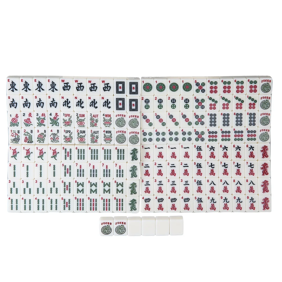 26mm Mini American Mahjong Set 166PCS Classic Complete Game Tiles Full Set for Gambling Table