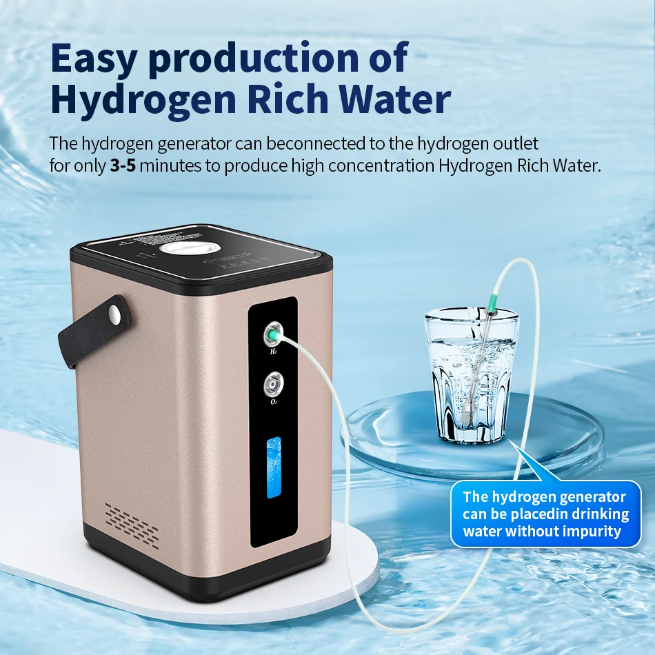 

Japan New Technology SPE PEM H2 O2 gas inhaler molecular hydrogen inhalation machine 450ml For Clinic Home